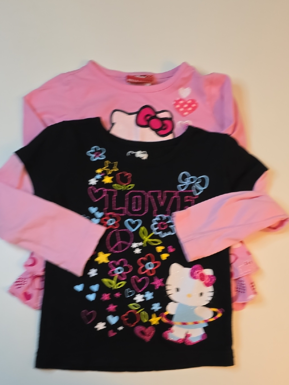 Bundle Of 2 Hello Kitty Long Sleeve Graphic Tees